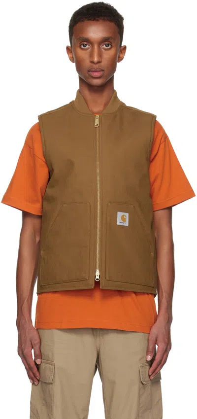 Carhartt Brown Classic Vest In Hz01 Hamilton Brown