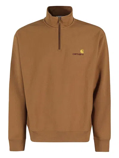 CARHARTT Brown cotton sweatshirt with logo CARHARTT WIP