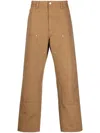 Carhartt Double-knee Relaxed Straight Fit Pants In Brown