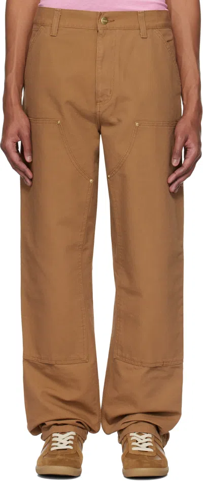 CARHARTT BROWN DOUBLE KNEE TROUSERS