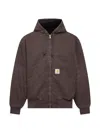 Carhartt Brown Og Active Jacket Hooded Jacket In Brown