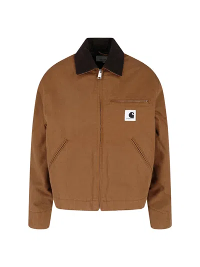 Carhartt Brown Og Detroit Cotton Zip-up Jacket