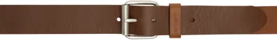 Carhartt Brown Script Belt In 14exx Cognac Silver