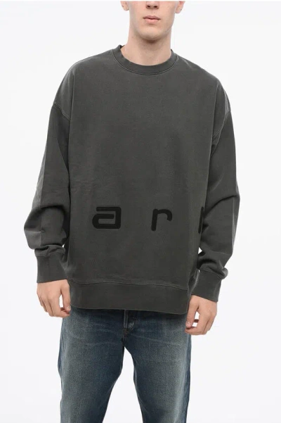 Carhartt Brushed Cotton Crew-neck Sweatshirt With Embossed Detail
