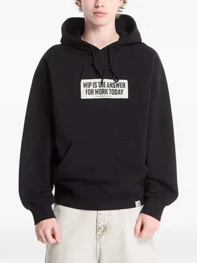 Carhartt Bumper Sticker Graphic-print Hoodie In Black