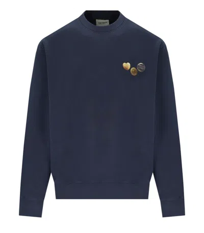 Carhartt Button Blue Sweatshirt