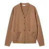 Carhartt Merton Knitted Cardigan In Brown