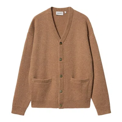 Carhartt Button Cardigan In Brown