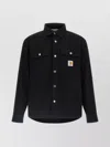 Carhartt Button-down Collar Overshirt Chest Pockets In Black