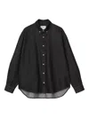 Carhartt Button-down Denim Shirt In Black