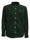 Carhartt Button-down Logo Shirt In Green