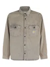 Carhartt Oversized Shirt Crafted From Sandblasted Cotton Denim In Blue