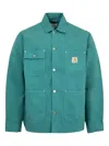 Carhartt Button-fastening Patch-pocket Shirt Jacket In Blue