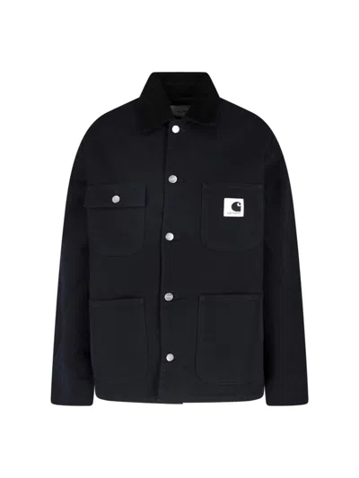 Carhartt Button Jacket "og Michigan" In Black