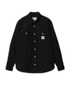 Carhartt Work In Progress Flint Corduroy Button-up Shirt In Black