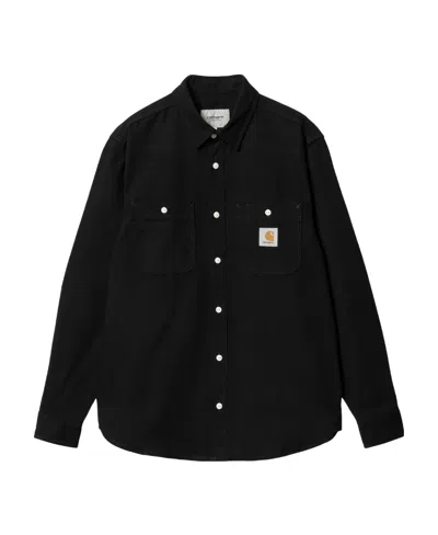 Carhartt Wip Whitsome Logo-patch Shirt Jacket In Black