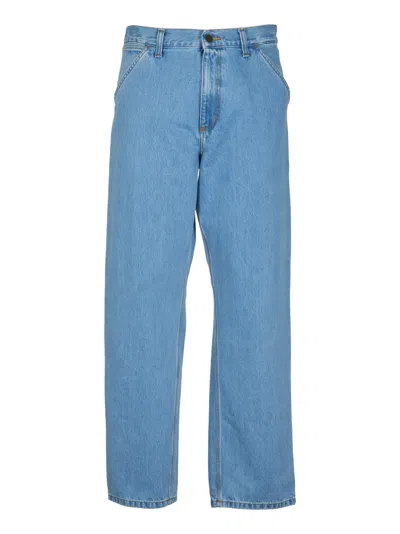 Carhartt Buttoned Fitted Jeans In Blue