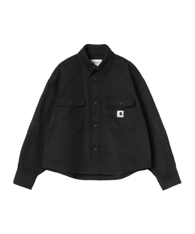 Carhartt Buttoned Patch-pocket Shirt In Black
