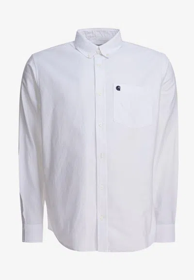 Carhartt C-logo Buttoned Shirt In White