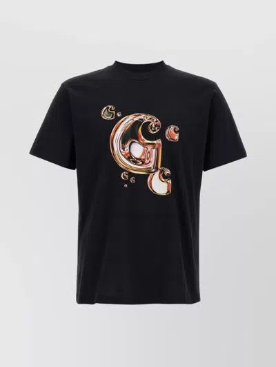 Carhartt Solar Chrome C-logo T-shirt In Black