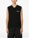 Carhartt Cable-knit V-neck Vest In Black