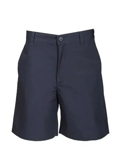Carhartt Calder Logo-patch Short In Blue