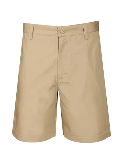 Carhartt Calder Logo-patch Shorts In Neutral