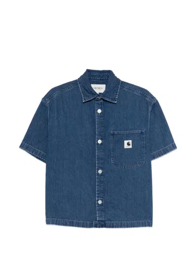 Carhartt Lovilia Shirt Cotton Denim In Blue