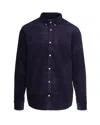 Carhartt Long Sleeve Corduroy Shirt With Button Collar In Blue