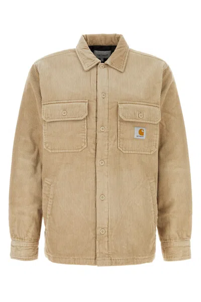 Carhartt Sand Corduroy Whitsome Shirt Jacket In Beige O Tan