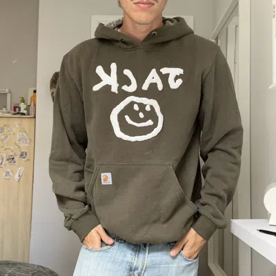 Pre-owned Carhartt Camo Happy Jack Custom Puff Print Smiley  Hoodie In Multi
