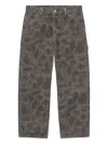 Carhartt Camouflage Cotton Trousers In Brown