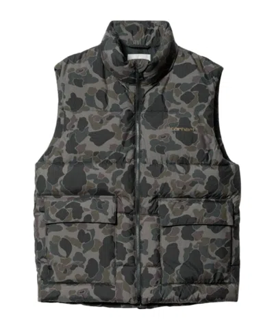 Carhartt Camouflage Pattern Vest In Black