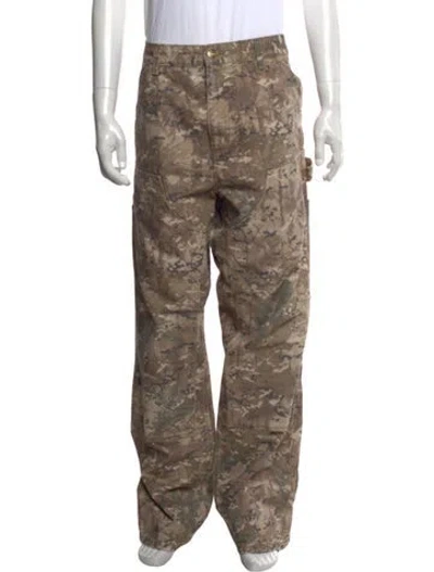 Pre-owned Carhartt Camouflage Print Cargo Pants In Multi