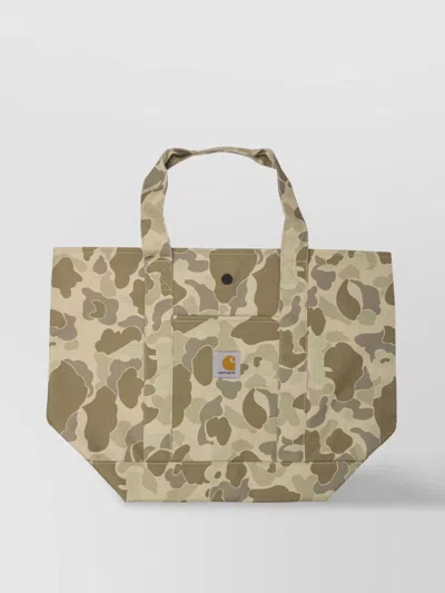 Carhartt Camouflage Print Shoulder Bag With Dual Handles