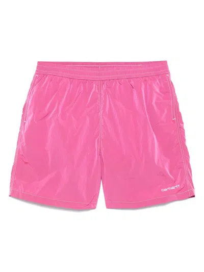 Carhartt Canby Swim Trunks In Pink