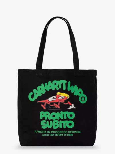 Carhartt Canvas Graphic Tote Bag In Black