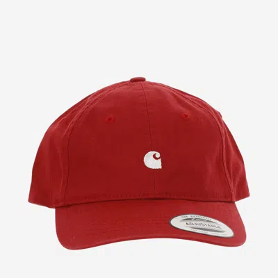 Carhartt Canvas Hat With Logo In Red