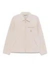 Carhartt Canvas Jacket Zip Pockets In Neutral
