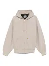 Carhartt Drawstring Hood Canvas Jacket In Neutral