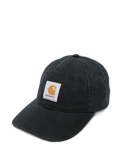 Carhartt Canvas Logo-patch Baseball Cap In Black