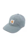 Carhartt Mens Cozy Blue The Canvas Logo-patch Cotton Cap In Blue