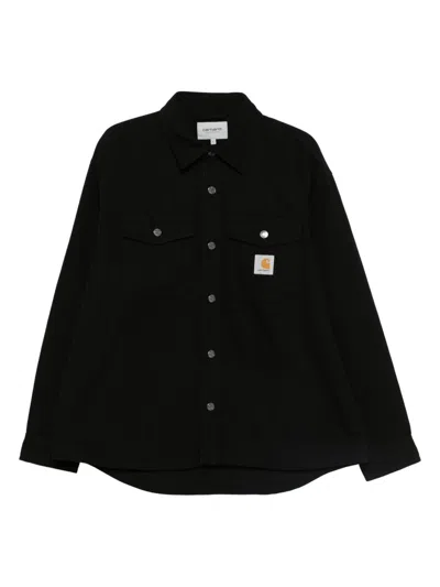 Carhartt Canvas Shirt Jacket In Black