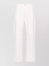 Carhartt Canvas Straight Fit Pants Belt Detail In White