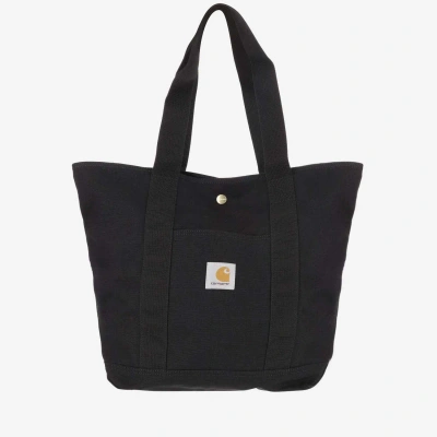 Carhartt Canvas Tote Bag With Logo In Black