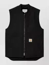 Carhartt Canvas Waistcoat Front Pockets Sleeveless Design In Black