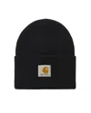 Carhartt Hat Logo Hats In Black Acrylic In 89xx
