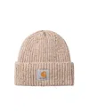 Carhartt Cappello Anglistic Beanie Speckled Fleur De Sel In Brown