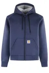 Carhartt Car Lux Hooded Jacket In Blue