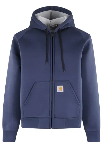 Carhartt Car Lux Hooded Jacket In Blue